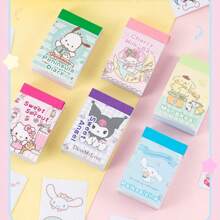 Sanrio 2 piezas Pegatinas de Sanrio de perro de grandes orejas Melody estilo de dibujos animados lindos (tamaño y estilo de pelo mixto)