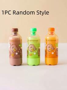 1pc/3pcs Random Colors Carpe Diem Multi-Function Juice Bottle Erasers, Candy-Colored Creative Design, Suitable For Students, Perfect Gift, School Supplies, Back To School