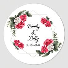 UNICCUT Custom Colorful Wildflower Garden Wreath Wedding Stickers Labels Spring Wildflower Field Thank You For Your Kindness Labels - Multicolor - View 16