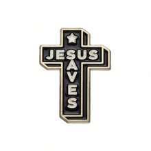 1 Stück kreative schwarz-weiße englische Buchstaben Legierungsabzeichen, personalisierte englische Phrase Metall Anstecknadel mit Kreuz