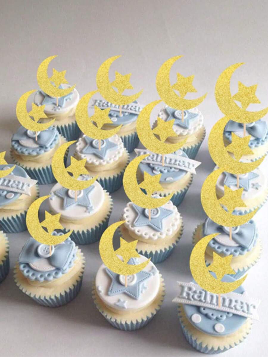 10 件可重复使用的 3D 时尚蛋糕装饰品，安全且适用于蛋糕、甜点、派对、野餐、餐厅、生日、特别 - 彩色 - 查看 1