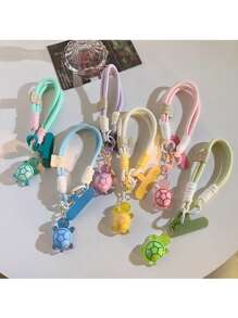 Cordón para el teléfono con colgante de tortuga marina - Muñequera universal hecha a mano para teléfono, cámara, llaves - Accesorio llavero con colgante de tortuga marina linda - Regalos con envoltorios de múltiples colores para madre, familia, amigos, cumpleaños, días festivos, accesorio para teléfono