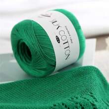 paquete de 4 madejas de hilo de seda sintética - Adecuado para ganchillo, punto, chales, bufandas, manualidades DIY, suave y apto para proyectos de primavera/verano, 50g cada una - 4 paquetes - Ver 10