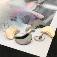 [10 件装] 复古双色金/银合金金属纽扣 - 后背带柄缝纫纽扣，适用于外套夹克西装、外套更换、DIY 工艺品、新娘婚纱配饰 - 彩色 - 查看 3