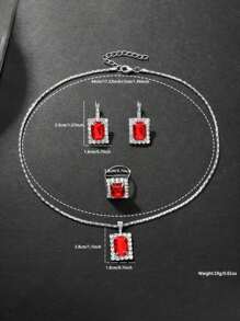 Set de 5 relojes de lujo de cuarzo para mujer + Conjunto de joyería de diamantes cuadrados populares, apropiados para uso diario y como regalos para amigos y familiares