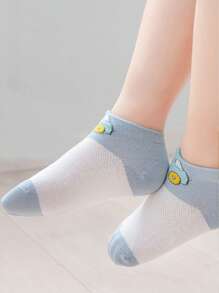 5 Pairs Of Breathable Short Socks For Children Aged 1-16 In Spring And Summer, Cute Baby Socks For Boys And Girls, Student