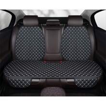 3 件装 PU 皮革绗缝防滑透气后座垫，适合大多数轿车和 SUV，四季适用
