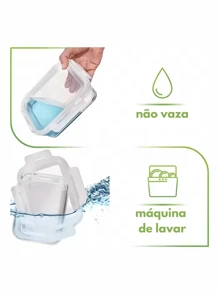 640ml Hermetic Glass Jar For Lunch Boxes With Lock Food Preserving Baby Food Fruit Fitness Anti-Leak Microwave And Freezer Oven Fit Freezing - 無色 - 查看 11