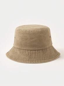 1 pieza Sombrero de cubo de unicolor y transpirable con perforaciones, adecuado para primavera, verano y otoño, sombrero de sol para hombre para uso diario al aire libre. Sombrero de verano adecuado para actividades al aire libre en verano como senderismo y pesca