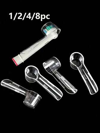 1/2/4/8 st. tandborsthuvudskydd, bärbart resefodral för elektrisk tandborste, dammtätt tandborsteskydd, återanvändbart reseskydd, för camping, hem - luktfri tandborstehållare för skolmaterial, dammskydd för elektriskt tandborstehuvud, tandborstehylsa, skydd för resematerial, resetillbehör, måsten för resor, strandsemester, sommarlov, skoltillbehör, material, skolmaterial