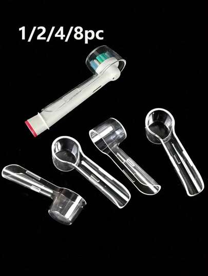 1/2/4/8 st. tandborsthuvudskydd, bärbart resefodral för elektrisk tandborste, dammtätt tandborsteskydd, återanvändbart reseskydd, för camping, hem - luktfri tandborstehållare för skolmaterial, dammskydd för elektriskt tandborstehuvud, tandborstehylsa, skydd för resematerial, resetillbehör, måsten för resor, strandsemester, sommarlov, skoltillbehör, material, skolmaterial