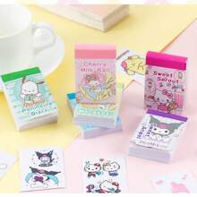Sanrio 2 piezas Pegatinas de Sanrio de perro de grandes orejas Melody estilo de dibujos animados lindos (tamaño y estilo de pelo mixto)