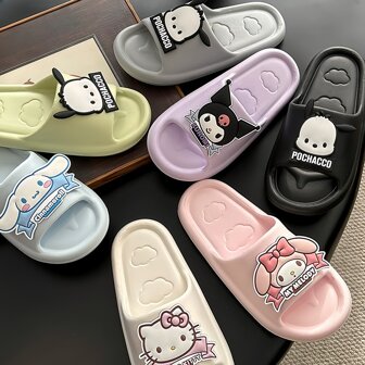 Sanrio 1pc/Summer New Men's And Women's Indoor Non-Slip Home Cute Sanrio Sandals