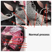 1 件派对面具，精美设计，时尚性感，易于佩戴，方便携带，龙与蝴蝶侧装饰面罩，适合聚会万圣节万圣节配饰