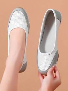 Zapatos planos casuales para mujer, cómodos con suela blanda y talla grande, best-sellers de loafers transpirables y antideslizantes, nuevos zapatos de caminar cómodos de unicolor para primavera/verano