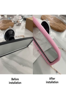 1 Piece Silicone Frame Accessory, Decoration For The Rearview Mirror In The Interior Of Tesla Model3/Y