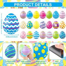 Garage Door Magnets Colorful Easter Egg Magnets Decorative Refrigerator Car Magnetic Stickers - Multicolor - View 7