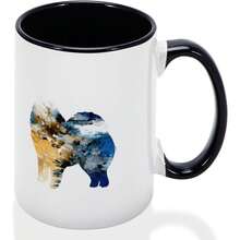 Funny Dog Puppy Black White Ceramic Coffee Mug 11oz Samoyed Dog Silhouette Colorful Ink Coffee Cup Humorous Tea Milk Juice Mug Novelty Dog Gifts For Colleagues Girl Boy Classmate Teacher Kids11oz Ceramic Coffee Mug - Valentine's Day, Birthday,Woman's Day Gift, Easter Day Gift Idea For Dad Mom Friends Girlfriend Boyfriend - Style-12 - View 4