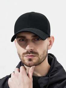 1 pieza Gorra de béisbol unisex de unicolor y dura, gorra Snapback negra para otoño/invierno para exteriores, a prueba de viento y cálida - naranja - Ver 6