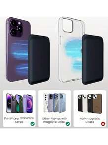 Luksusowy portfel ze sztucznej skóry, kompatybilny z 'em 15/16/14/13/12/11 Pro Max Plus - Modny magnetyczny uchwyt na karty telefoniczne, odpowiedni dla nastolatków, na lato, na co dzień, na zewnątrz, do sportu lub na wakacje, na podróż, na ukończenie szkoły lub jako prezent urodzinowy, na formalne/biznesowe okazje