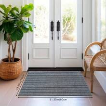 1 件装简约多色 7 条纹防污可洗入口门垫，防滑门口/厨房区域地毯地毯地毯房间装饰客厅地毯厨房地毯卧室装饰毛毯和盖毯卧室地毯家居装饰浴室装饰房间装饰用品客厅装饰办公室装饰家居装饰客厅浴室地毯房间装饰美学 - 彩色 - 查看 3