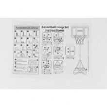 8FT Adjustable Portable Basketball Hoop System Height Basketball Net Stand Heavy Duty Indoor Outdoor - Black - View 9