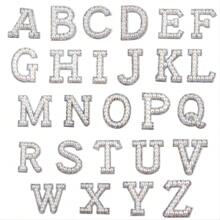 26pcs Colorful Crystal Rhinestone & Faux Pearl Letter Patches - Fashionable Accessories For Clothing & Bags - Suitable For DIY Fashion Enthusiasts - Great For Customizing Bags, Jackets And Shoes