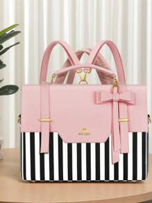 MATEIN Briefcase For Women, 15.6 Inch Convertible Laptop Briefcase Backpack With Bow, Cute Messenger Bag, Kawaii Bag, Computer Messenger Crossbody Laptop Tote Bag Carrying Case, Laptop Bag For Women Girlfriend Wife, Pink Laptop Bag, Small Messenger Bag For Women, Messenger Bag Cute,Suitable For College Work Travel, Pink