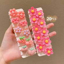 20/30/40pcs Girls Colorful Cute Cartoon Hair Scrunchies