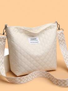 Women's Fashion Diamond Quilted Lightweight Nylon Crossbody Bag