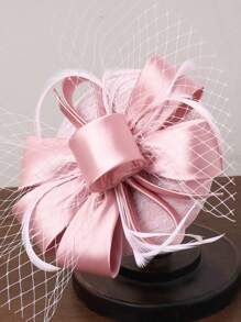 Elegant Ladies Small Hat, British Style Fascinator Headpiece, Vintage Lady's Hat Suitable For Party, Tea Party, Wedding Photo Shooting, Decorated Headwear With Veil
