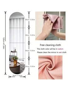 4 件/套，2 毫米厚/11.8 英寸牢不可破可拆卸亚克力圆角装饰墙镜，家居装饰浴室配件