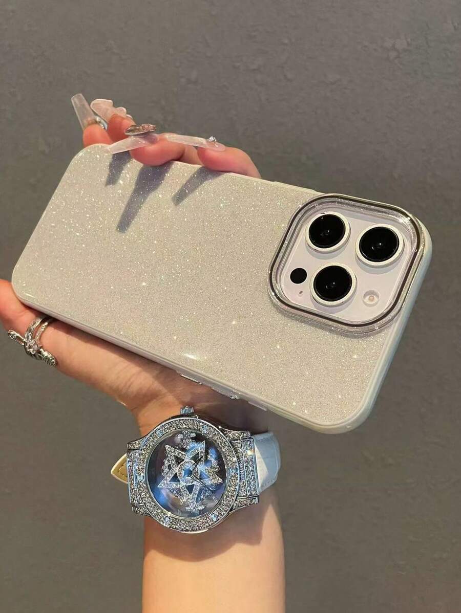 亮片 1 件奢华闪亮兼容 14/13/12/11 Pro Max 柔软 TPU 防震保护手机壳，送给女朋友/男朋友的生日礼物