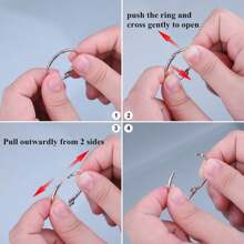 50pcs 20 X 20 Mm Metal Rings/Eyelets, Suitable For Binders, Notebooks, Scrapbooks, Planners, Documents, Photo Albums, Keychains, DIY,Back To School,School Supplies - Silver - View 10