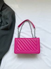 Fashionable Women's Minimalist Stylish Shoulder Bag, High-Quality Material Crossbody Flap Chain Bag