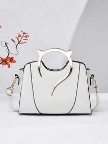 时尚纯色女士手提包，大容量多层单肩斜挎包和钱包，适合约会、聚会、办公室女士、学生