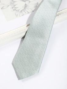 1 pièce Cravate décontractée de mode pour homme, motif vert menthe unicolore, haute densité de 1200 aiguilles, faite main. Convient pour les fêtes, sorties, école, mariage, correspondance de scène