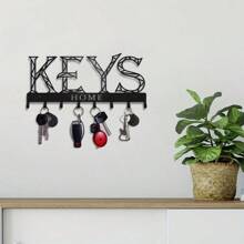 CIF BUY 1 pièce Crochet à clés en métal noir - Organisateur mural multifonctionnel pour le salon et la chambre à coucher, parfait pour ranger les clés, les sacs, les parapluies, un indispensable pour des maisons confortables
