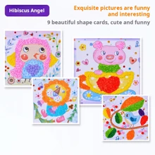 1 pieza Pintura de pegatinas 3D de un ángel de hibisco, manualidades creativas de pintura de pegatinas de dibujos animados para niños
