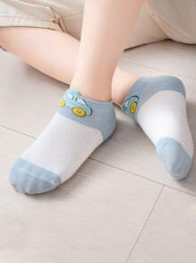 5 Pairs Of Breathable Short Socks For Children Aged 1-16 In Spring And Summer, Cute Baby Socks For Boys And Girls, Student