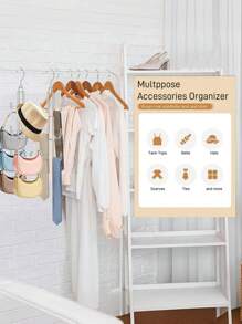 1pc 360 °Rotatable Metal Purse Hanger Organizer - Keep YourHandbags Visible, In Good Condition, And Save Space WithThis Space-Saving Backpack Rack In Silvery Color