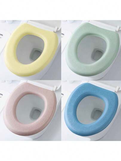 2pcs Comfort Plus Waterproof Versatile Toilet Seat Covers - Hygienic, Soft, Easy To Clean, All-Weather Lightweight Nylon Bedside Toilet Mat Set Bathroom Decor Fall Decor