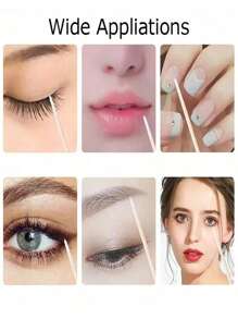 1000 支/包一次性木制微型睫毛膏棒不起毛，睫毛延长工具和胶水去除剂，迷你化妆刷