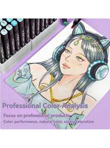 12/24/36/48/60/80/120/168pcs Art Student Marker Pen Set, Painting Sketch Watercolor Pens Suitable For Art Students To Color, Sketch And Draw, Double Ended Oily Markers, Suitable For Art Students, Paintbrush, Suitable For Elementary Students, School Supplies, Available In 12/24/30/36/48/60/80/120/168 Colors