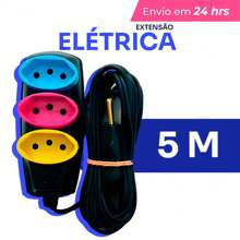 Electrical Extension 2/3/5/10 Meters Bivolt Three-Pole Colored Sockets - Multicolor - View 8