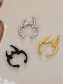 Gothic Asymmetric Horn Nose Ring Puncture Jewelry, Simple And Non Perforated Nasal Septum Puncture