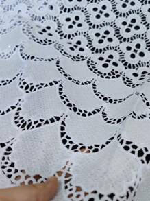 5 Yards Pure White Cord Lace Fabric With Sequins Dry Laces Milk Silk Fabrics Mali Women Wedding Bride Sewing Material