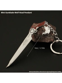 1pc Ultimate Sword, Themed Keychain, Weapon Pendant, Birthday Gift, Holiday Gift - Multicolor - View 8