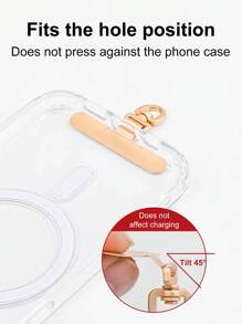 Phone Tether Tab,360° Rotatable Ultra-Thin 0.2mm Bending Design Universal Stainless Steel Phone Lanyard Metal Patch