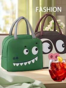 1pc Printed Lunch Bag, Aluminum Foil Insulated Portable Portable Lunch Bag, Waterproof Portable Design, Suitable For School And Office Use - Keep Food Fresh And Delicious, Bento Bags, Tote Bags, Kitchen Picnic Food Storage Bags, Back To School, Outdoor Carrying Bag